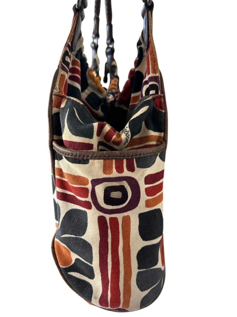 Brighton Large Retired hippy boho floral shoulder bag Orange Brown